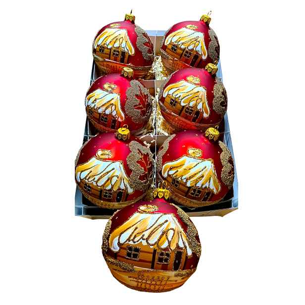 Vánoční Baňky Dekorované 10 cm.