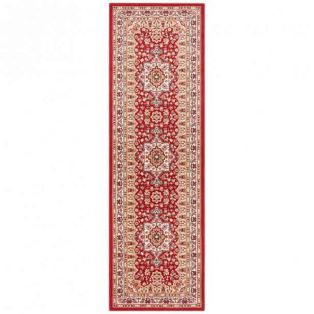 Červený koberec Nouristan Parun Tabriz, 80 x 250 cm