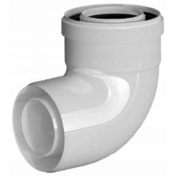 Koaxiální koleno 80/125 87° Pp-al Ricom