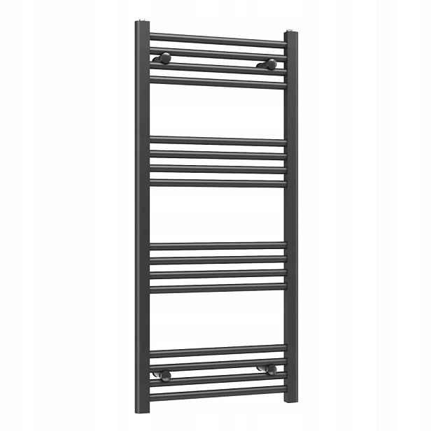 Ohřívač Basic 50x110 cm černý koupelnový žebříkový radiátor Gamma