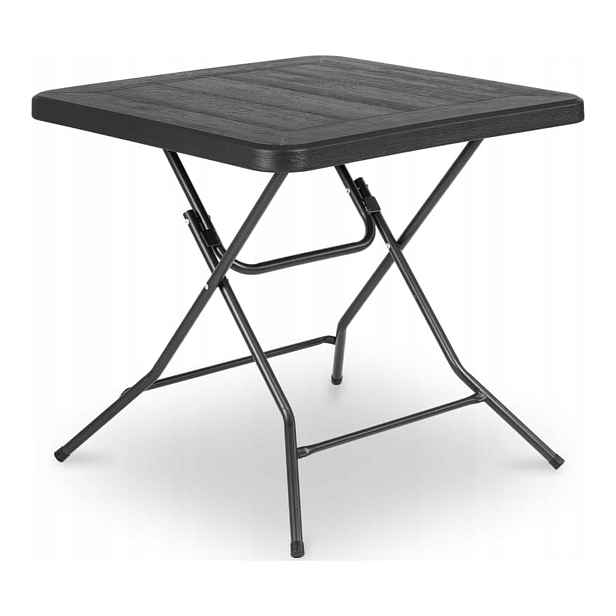 Skládací Zahradní Stůl Liferun 80x80 CM Hnědý Čtvercový Balkon Hdpe