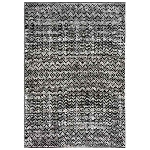 Koberec do obývacího pokoje šedý 250x350 cm s puntíky, moderní, měkký, krátký vlas