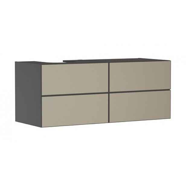 Skříňka pod umyvadlo pod desku Hansgrohe Xevolos E 137x55,5x55 cm břidlicová matná šedá mat 54238390