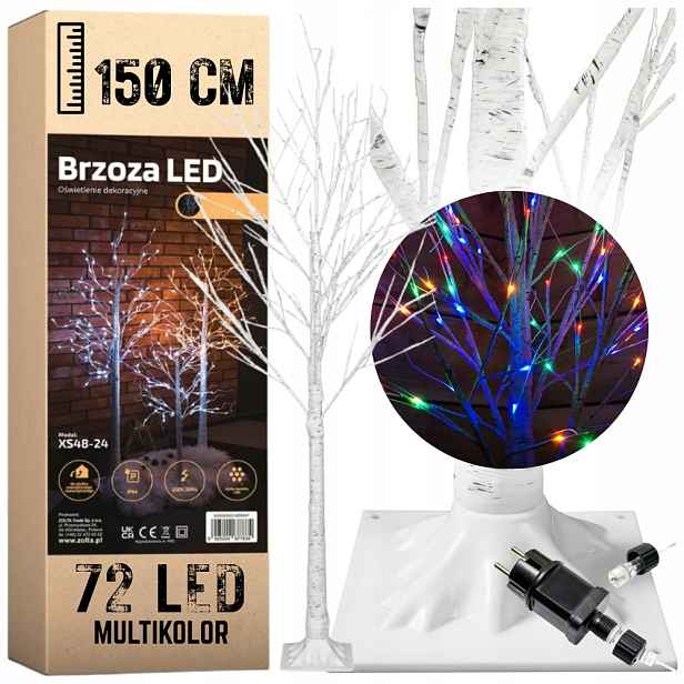 Světelná Dekorace Na Vánoce Vánoční Stromek Bříza Led 150 CM