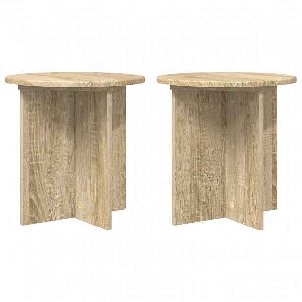 vidaXL Stojan na rostliny 2 ks Dub sonoma 40 x 40 x 40 cm