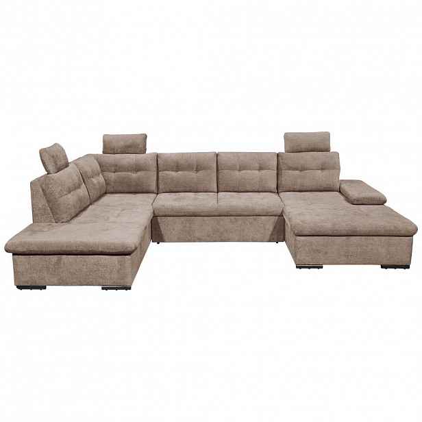 Livetastic SEDACÍ SOUPRAVA, textil, šedohnědá