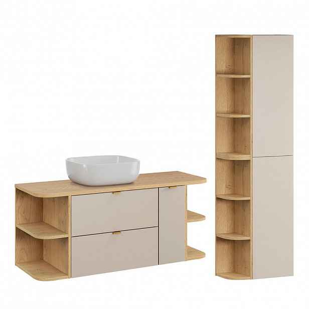 Petits-meubles KOUPELNOVÝ NÁBYTEK 120.4cm Azel 2er-Set Kašmír