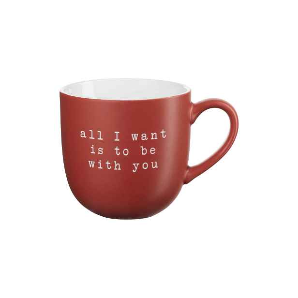 Porcelánový hrnek s uchem 350 ml HEY ASA Selection - červený