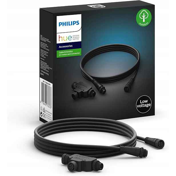 Prodlužovací kabel 2.5 m konektor typ T IP67 Outdoor LowVolt Philips Hue