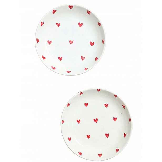 Shein Talíř Se Srdíčky 4-PACK 8RC S07__20 CM