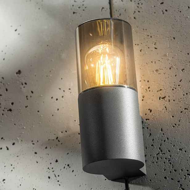 Venkovní fasádní svítidlo E27 Moderní zahradní lampa, šedá