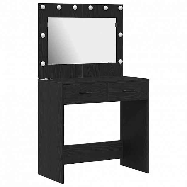 vidaXL Kosmetický stůl Černý dub 78,5 x 41 x 135 cm Kompozitní dřevo