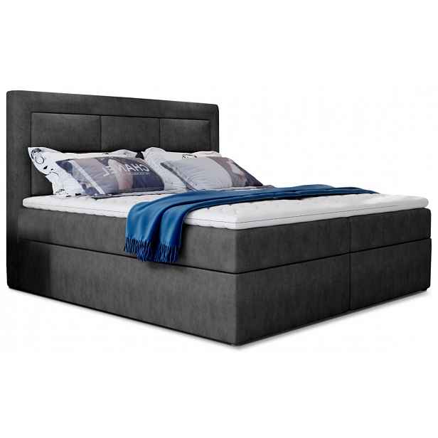 Boxspring KORBELA 05 160x200, šedá látka