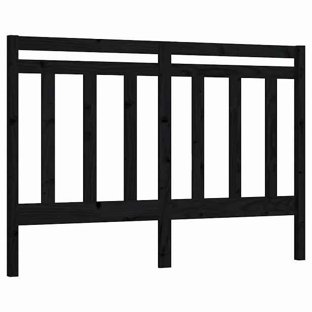 vidaXL Čelo postele černé 166 x 4 x 100 cm masivní borovice