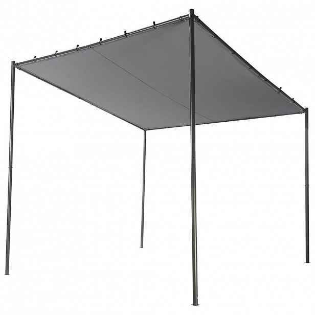 Beliani ZAHRADNÍ PERGOLA Šedá Vimino