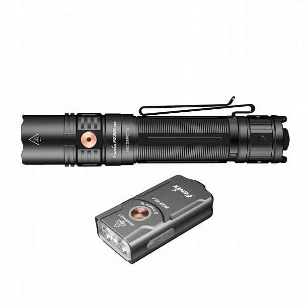 Sada Led svítilen Fenix PD36R Pro a E03R V2.0 šedá