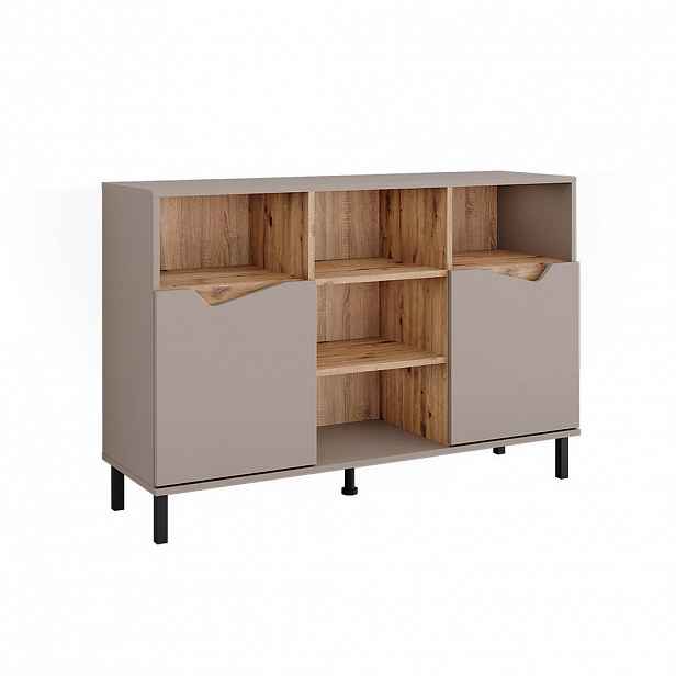 Vicco KREDENC Marelle Béžový dub/Artisan 120 x 81.3 cm se 2 dveřmi
