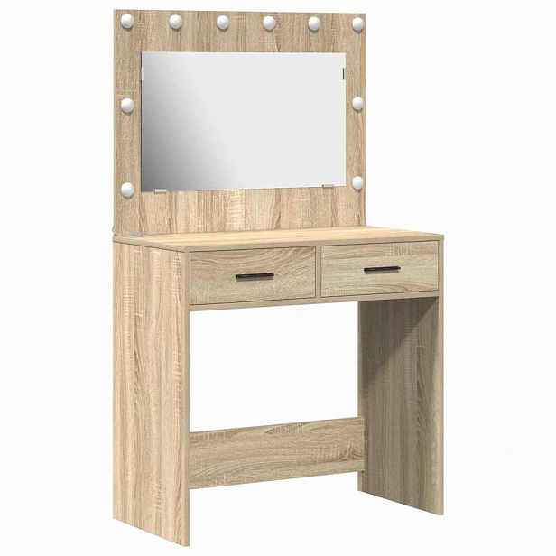 vidaXL Kosmetický stůl Sonoma dub 78,5 x 41 x 135 cm Kompozitní dřevo