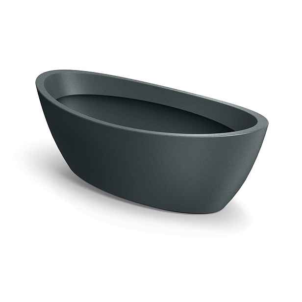 Prosperplast Plastový květináč ARIAS OVAL grafitový, varianta 40 cm