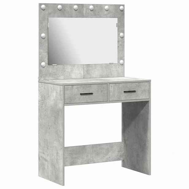vidaXL Kosmetický stůl Betonově šedá 78,5 x 41 x 135 cm