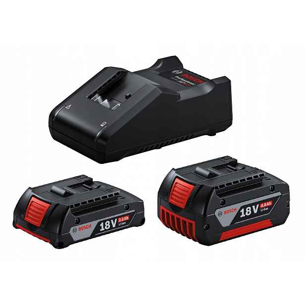 2 akumulátory 18V 2.0/4.0Ah a nabíječka Bosch 1600A01ZS9 Elektronářadí