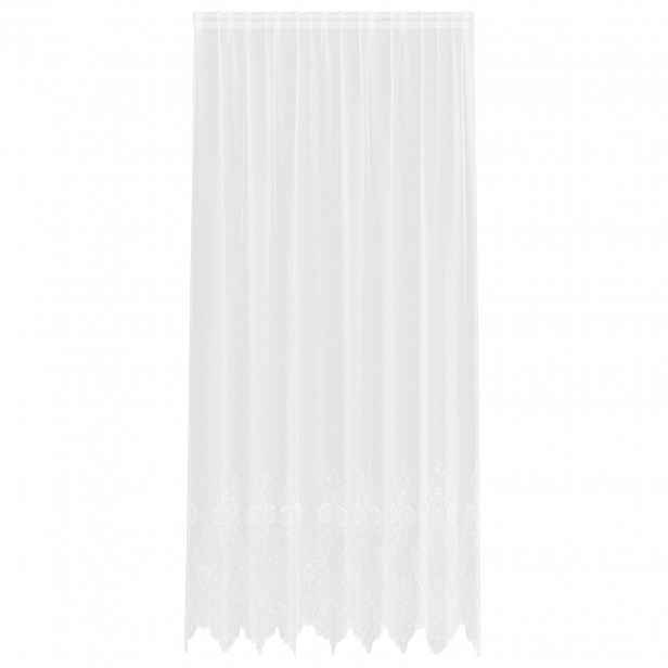 vidaXL Čipkový Závěs Bílá 300 x 200 cm Polyester