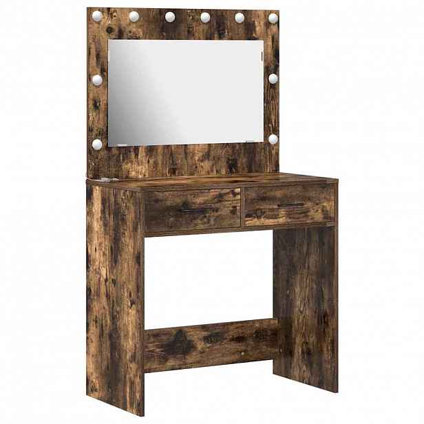 vidaXL Kosmetický stůl Kouřový dub 78,5 x 41 x 135 cm Kompozitní dřevo
