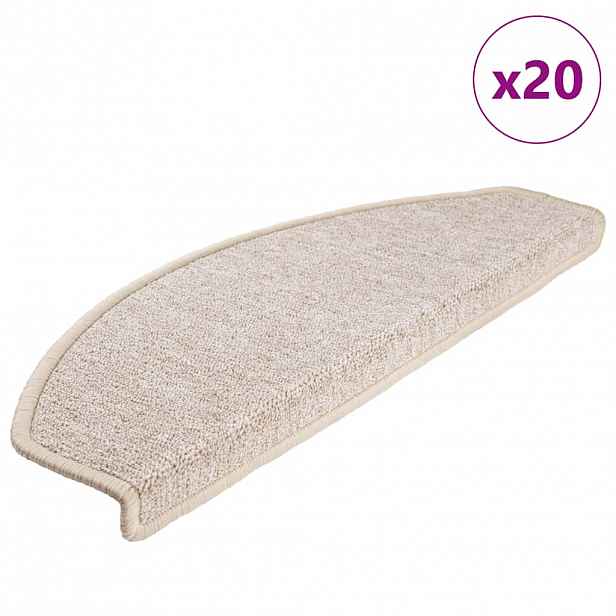 vidaXL Samolepicí schodové rohože 20 ks 65 x 24 x 4 cm Taupe