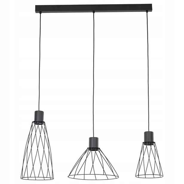 Závěsná lampa Modesto černá 3xGU10 Industriální Osvětlení Kanceláře Obývacího Pokoje
