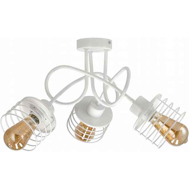 Lustr stropní svítidlo Led Pružina Bílá E27
