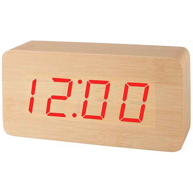 Budík Xonix hnědý 16 cm