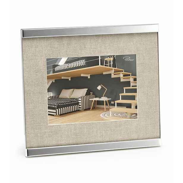 Fotorámeček Home, 13 x 18cm, nikl, látka - Philippi