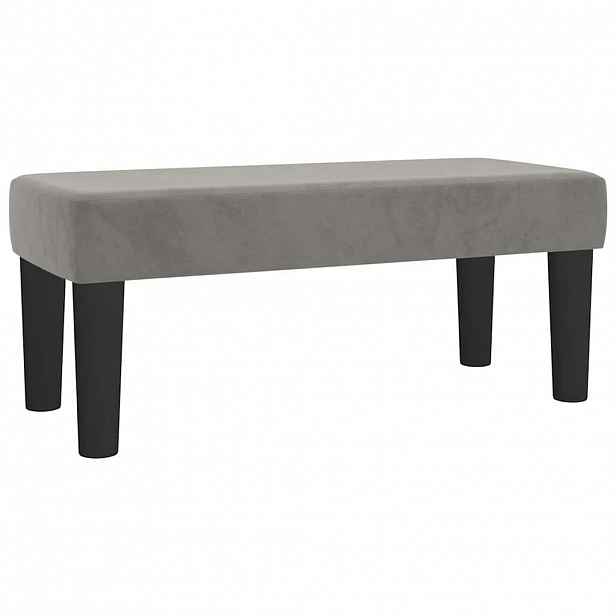 vidaXL Lavice světle šedá 70 x 30 x 30 cm samet