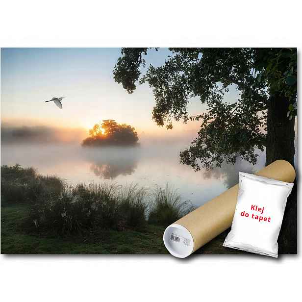 Vinylová fototapeta Jezero mlha krajina 152x104
