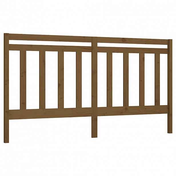 vidaXL Čelo postele medově hnědé 206 x 4 x 100 cm masivní borovice