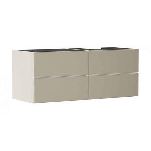 Skříňka pod umyvadlo pod desku Hansgrohe Xevolos E 137x55,5x55 cm písková matná béžová mat 54240390