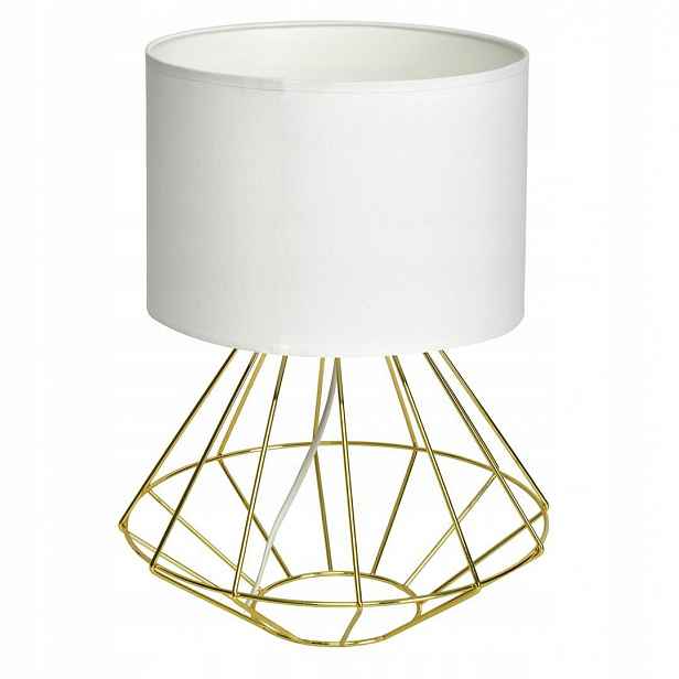 Stolní lampa Lupo bílá zlatá E27 noční zlatá