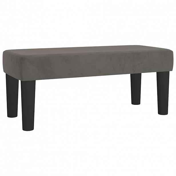 vidaXL Lavice tmavě šedá 70 x 30 x 30 cm samet