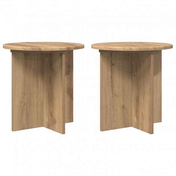 vidaXL Stojan na rostliny 2 ks Dub artisan 40 x 40 x 40 cm