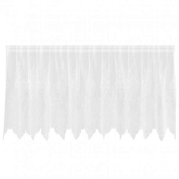 vidaXL Čipkový Závěs Bílá 120 x 300 cm Polyester