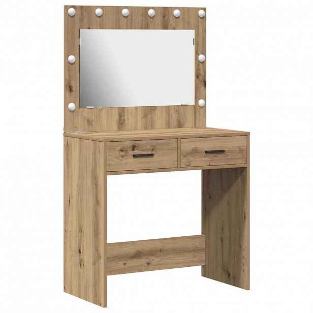 vidaXL Kosmetický stůl Artisanový dub 78,5 x 41 x 135 cm