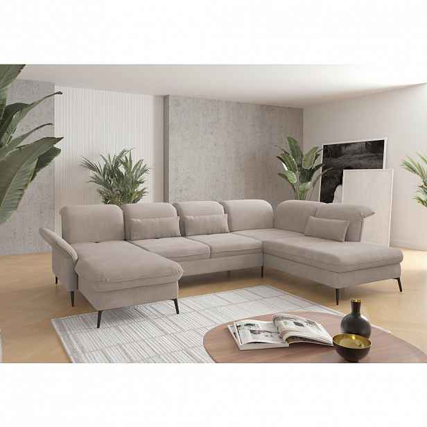 Sit & More SEDACÍ SOUPRAVA, textil, šedobéžová