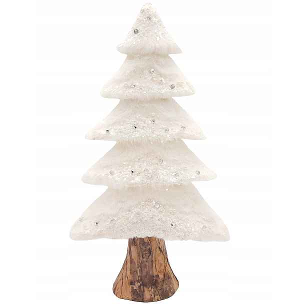Vánoční Stromek Se Třpytkami Dekorace Glamour Kožíšek 60 cm