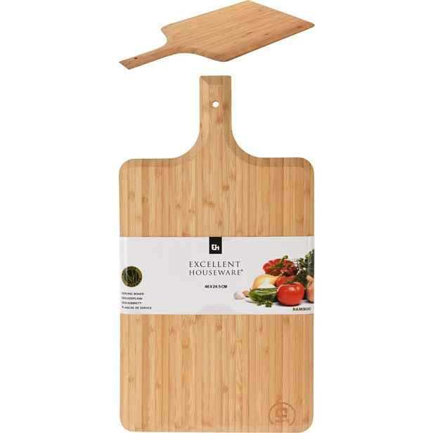 EXCELLENT HOUSEWARE Prkénko na krájení a servírování 46 x 25 cm bambus KO-BA2000090