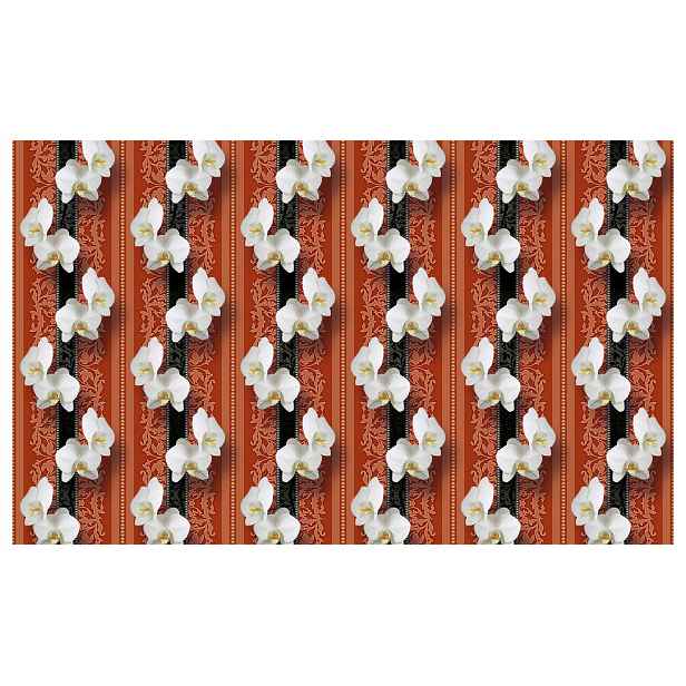 Fototapeta Orchidej bílo-oranžová elegance do interiéru 300x210 lepidlo