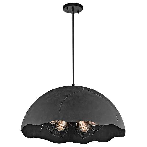 Kichler Závěsná lampa Fracture 5xE27 100W černý zinkový styl