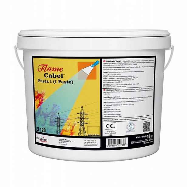 Protipožární Pasta Hmotnost Ppož Kbelík 10 Kg Carboline Flame Cabel Pasta A