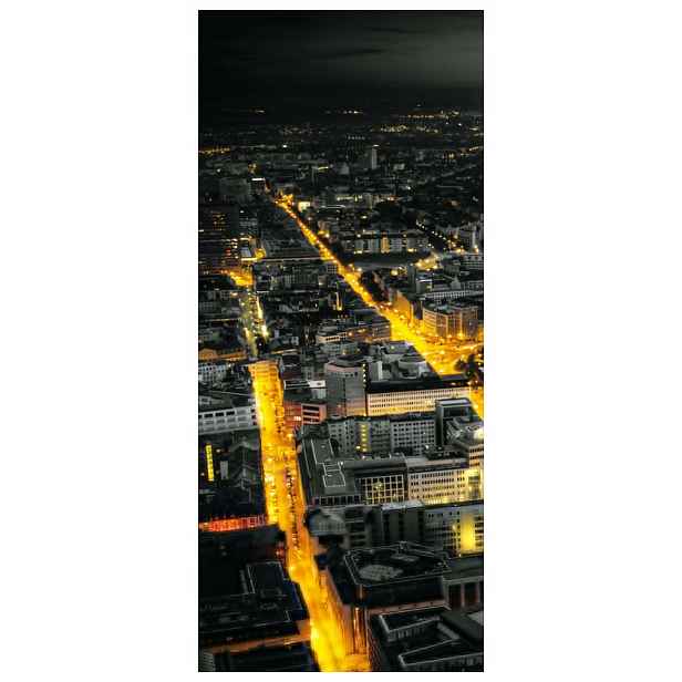Samolepka Fototapeta Noční město Mrakodrapy 91x211 moderní design snů