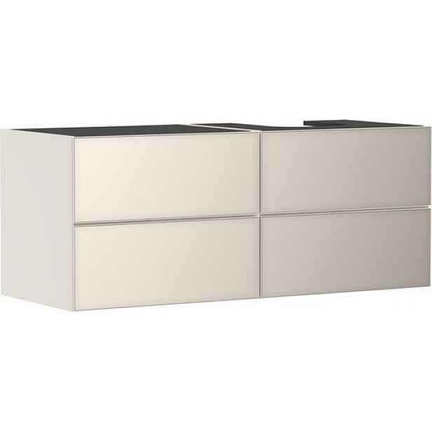 Skříňka pod umyvadlo pod desku Hansgrohe Xevolos E 137x55,5x55 cm písková matná béžová mat 54240790