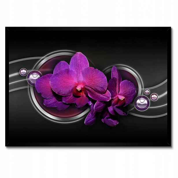 Plakáty v rámu 70x50 Fialová orchidej